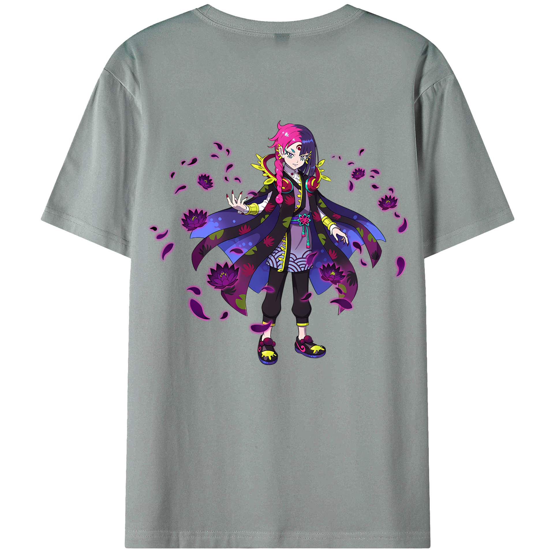 （画像用） 妖怪ウォッチ Yo-kai Watch 綿100％ メンズ半袖Tシャツ（バックプリント） 通気性